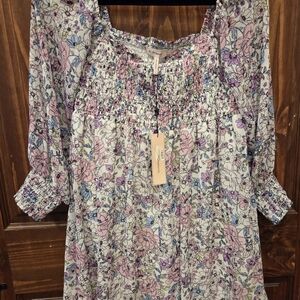 BCBGeneration Pink and Purple Floral Dress